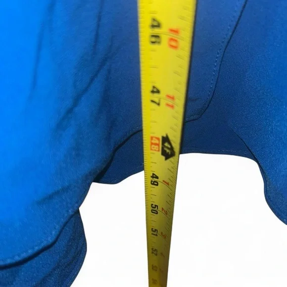 HALSTON HERITAGE Notched Strapless Gown Blue Size 4 - Picture 5 of 9